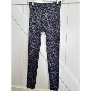 NWOT Spanx Gray Animal Print Stretch Ankle High Rise Leggings  Women's SP Petite